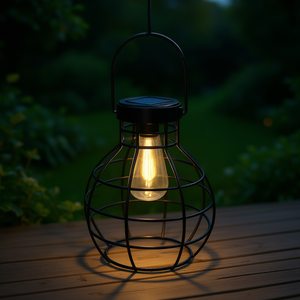 Lámpara de mesa solar negra de 1 luz, blanco cálido, no disponible 51200910 - Product Image 3