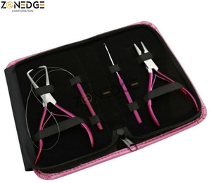 Kit profesional de alicates para extensiones de cabello totalmente personalizado en diferentes tamaños Kit de alicates para extensiones de cabello de acero inoxidable de Zonedge - Product Image 1