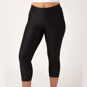 Vente en gros de capris de yoga taille haute taille plus pantalon de contrôle du ventre extensible dans les 4 sens solide de haute qualité respirant ODM OEM taille élastique - Product Image 4