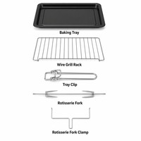 Four à convection électrique 2000W 45L, multi-tension, multifonction, marque personnalisée OEM pour boulangerie et cuisine, UE/US