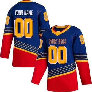 Maillot de hockey sur glace imprimé par sublimation écologique et personnalisable pour hommes adultes tissu respirant à séchage rapide évacuant l'humidité - Product Image 4