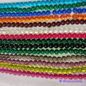 Fábrica al por mayor exquisitas cuentas de resina coloridas facetadas cristal redondo cuentas de vidrio lámpara trabajo cuentas de vidrio para la fabricación de joyas - Product Image 4