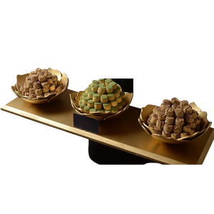 Cuenco para servir de Chocolate PARA CENA DE BODA, cuenco de Metal dorado de calidad Superior, cuenco para servidor dulce para uso en restaurantes de Hotel - Product Image 1