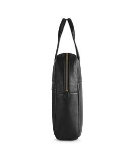 Sac pour ordinateur portable en cuir PU de couleur noire, meilleure qualité, avec poignée d'épaule, poche frontale zippée et compartiment zippé organisé pour ordinateur portable - Product Image 5