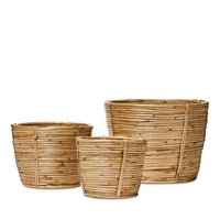 Prix OEM, Service bon marché, Pots de fleurs de plante de canne en rotin, décorations faites à la main pour Pots de jardinière maison