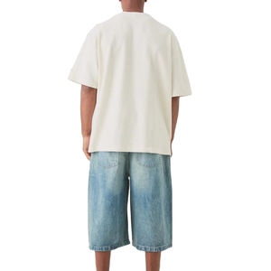 Camiseta Bordada de Primera Calidad, Estilo Urbano, con Logotipo Personalizado, Diseño Sólido, para Hombre - Product Image 4