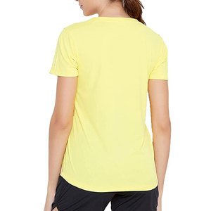 Camiseta sólida de manga corta informal para mujer a la moda, camiseta personalizada a precio de fábrica para mujer - Product Image 2