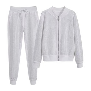 ชุดวอร์มผู้ชายคุณภาพพรีเมียม ผ้าคุณภาพสูง ผ้าฝ้ายฟลีซ 450 GSM ประดับคริสตัลทั่วตัว ดีไซน์ล่าสุด 2026 - Product Image 1