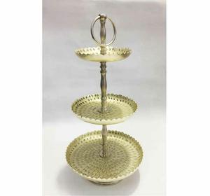 Plateau en marbre blanc de qualité supérieure, support pour gâteau de mariage design de luxe, articles de fête pour mariages, nouveau design de dessus en marbre au prix de gros - Product Image 3