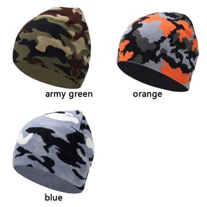 Caza Cálido Deporte de invierno Sombrero de invierno para hombre Gorro de camuflaje Camo Classic Gorro con logotipo cosido personalizado - Product Image 1