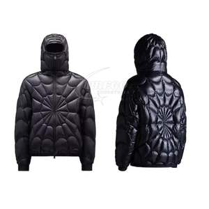 เสื้อแจ็คเก็ตพัฟเฟอร์แบบมีฮู้ดสำหรับผู้ชายสั่งทำขายส่ง ผ้าไนลอนเคลือบเงาแบบเย็บติดกัน เสื้อผ้าฤดูหนาวสไตล์สตรีทแวร์ทันสมัย พร้อมโลโก้สั่งทำ ปี 2026 - Product Image 1