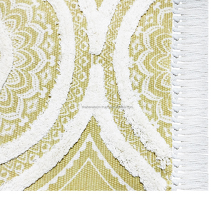 Tapis tufté à la main en coton de style bohème décor de salon tapis brodé de sol fabriqué en inde - Product Image 2