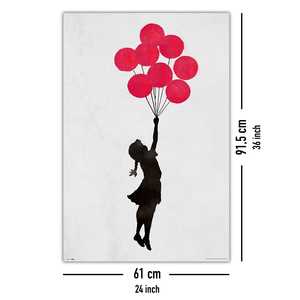 Póster en Lienzo de Banksy con Diseño de Niña Flotante para Decoración de Pared - Product Image 5