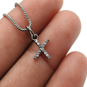 B Alphabet Noir Plaqué Rhodium 925 Argent Sterling Diamant Naturel Pendentif Cadeau Pour Elle Grossiste Fabricant Fournisseur Inde - Product Image 5