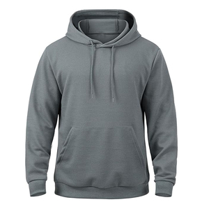 Sudaderas con capucha lisas de manga larga de tela transpirable con estampado de transferencia de calor 100% sudaderas con capucha y sudaderas de algodón para hombres - Product Image 1