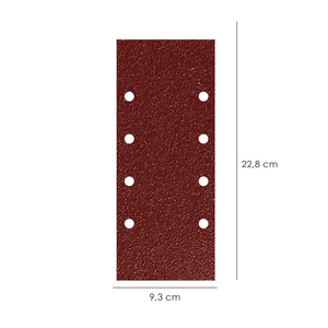Ricambi per Carta Abrasiva con Velcro 93x228 mm con Fori Grana 80 (10 Pezzi) - Product Image 2
