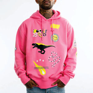 OEM personalizado de alta calidad de los hombres casuales pulóver CON CAPUCHA DE MODA Hip Hop estilo sudadera de lana con patrón sólido para el invierno - Product Image 4