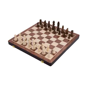 Longfield Games Chess & Backgammon made of ash wood The game is foldable and contains a storage compartment