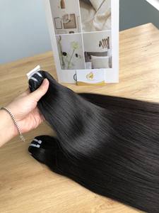 Gran oferta para Navidad 100% extensión de cabello Remy humano crudo cutícula alineada-hueso recto resaltado - Product Image 2