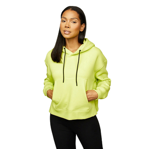 Services professionnels OEM disponibles meilleur taux sweat à capuche de style personnalisable pour femmes pour l'hiver à capuche avec décoration d'insigne avant - Product Image 1