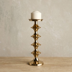 Premium Golden Metal <b>Candle</b> Holder High Quality Decorative Table Accent Stylish Centerpiece for Living Room Bedroom - Product Image 3