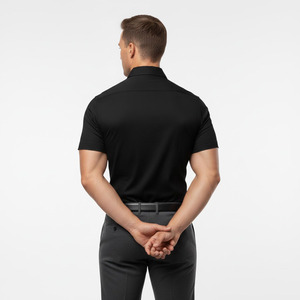 Chemise habillée à manches courtes pour homme, coupe ajustée, confortable, unie, lavée, personnalisée - Product Image 3