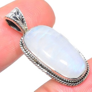 <b>Moonstone</b> Gemstone <b>Pendant</b> Jewelry For Women Silver Boho Style Jewelry 925 Sterling Silver Trending Handmade <b>Pendant</b> Gift For - Product Image 2