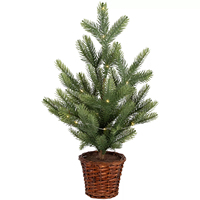 Neuartiges Design 60cm Realistischer Topf-Weihnachtsbaum mit LED-Beleuchtung, Geeignet für Heimdekoration