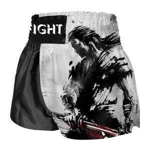 Haute qualité unisexe Muay Thai Shorts sport Fitness combat Kickboxing pantalon personnalisé MMA Boxeo troncs noir - Product Image 2