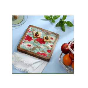 Venta al por mayor de madera impreso placas cargador boda Hotel fiesta placa cargador cena platos decorativos para bodas cuenco - Product Image 2