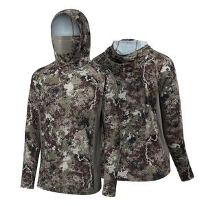 Custom High Quality Men's Long Sleeve Hoody <b>Fishing</b> <b>T</b>-<b>Shirts</b> Recycled Material UV UPF50+ Moisture Wicking Face Mask Set - Product Image 1