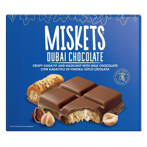 La mejor calidad Dubai Miskets Milk Chocolate Bar 100g con pistacho y crujiente Kadayif Precio de fábrica al por mayor Chocolate Snack - Product Image 4