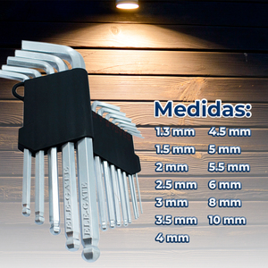 Set di 13 Chiavi a Brugola in Acciaio Inossidabile con Punte Adattabili - Product Image 4