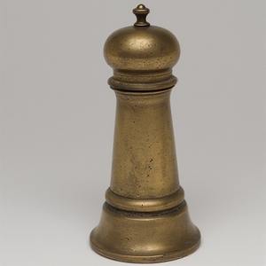 Molino de sal y pimienta de madera hecho a mano con molinillo de latón antiguo hecho a mano que ofrece acento decorativo para un comedor elegante - Product Image 4