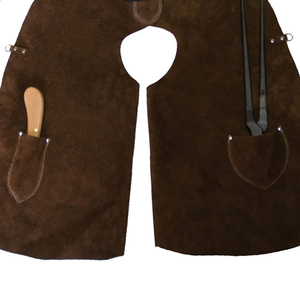 Venta al por mayor de cuero duradero protector profesional herrador delantales personalizados Herrero zapato delantal ropa de trabajo herrador delantal de cuero - Product Image 6