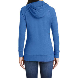 Sudaderas Casuales de Algodón 100% para Mujer con Cierre, Color Sólido y Mangas Largas para Uso en Exteriores, Sudaderas Deportivas con Logotipo Personalizado - Product Image 2