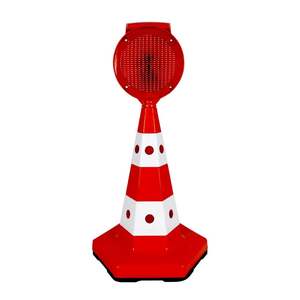 Ensemble de cônes de signalisation solaires ronds classiques rouges pour chats - Product Image 1