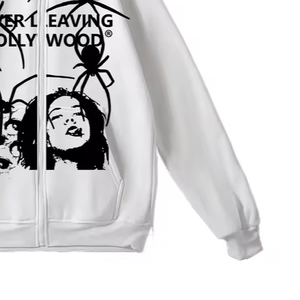 Hombres al por mayor con la pantalla impresa Sudadera con capucha de los hombres y las mujeres de todos los tamaños de cremallera larga térmica al por mayor Full Zip Up Hoodies - Product Image 4