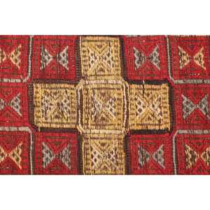 พรมตุรกีขนาดใหญ่ 5.5x9.6 ฟุต พรมวินเทจลายดอกไม้สีแดง พรมขนสัตว์ - Product Image 4