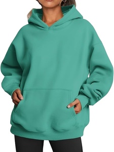 Sweats à capuche unis 100% coton vierge surdimensionnés personnalisés pull lourd unisexe en vrac grande taille sweats à capuche et sweat-shirts pour femmes - Product Image 6