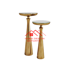 Table d'appoint en métal finition dorée, fabrication artisanale, luxe moderne, meubles décoratifs pour la maison, salon, bureau, décoration de meubles - Product Image 1