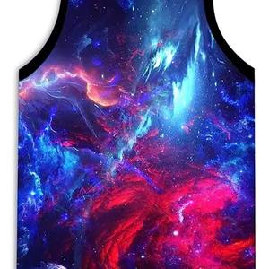 High Quality Men's Training Gym Wear Tank Tops Breathable Slim Fit Quick Dry Eco-Friendly Plaid Pattern Heat-Transfer Printed - Product Image 3