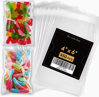Sacs en plastique transparents OPP personnalisés en usine avec logo, sacs en cellophane refermables pour cartes d'art, vêtements, bonbons