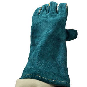 Gants de soudage robustes en cuir de vache fendu Équipement de sécurité Anti-coupure Antidérapant Fonctions ignifuges pour la protection contre la chaleur du barbecue - Product Image 5