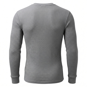 Men's Winter Thermal Long Sleeve <b>Top</b> Waffle Knit Warm Base <b>Layer</b> OEM ODM Wholesale Factory Custom Logo Low MOQ - Product Image 4
