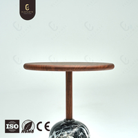 Table console de luxe en bois massif rond de style moderne simple 2025, nouveau design, meubles de salon haut de gamme