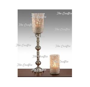 Centro de mesa de metal y cristal con centro de mesa de boda de calidad exclusiva para uso en la decoración del hogar y el hotel - Product Image 5