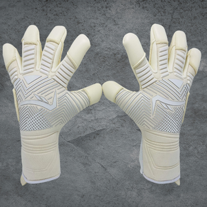 Gants de football professionnels Nouveaux gants de gardien de but d'entraînement en latex blanc du bout des doigts avec cuir et matériau PU - Product Image 1