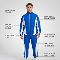 Conjunto Deportivo de 2 Piezas para Hombre, Corte Regular, Personalizado BSCI, Chaqueta Cortavientos de Tela de Poliéster Transpirable