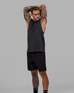 Débardeur personnalisé OEM imprimé, haute qualité, pour homme, sport, fitness, streetwear, sans manches, coton côtelé, coupe ajustée. - Product Image 3